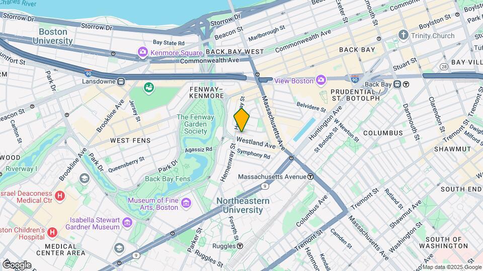85 Westland Ave, Unit 508 Map and Location Details
