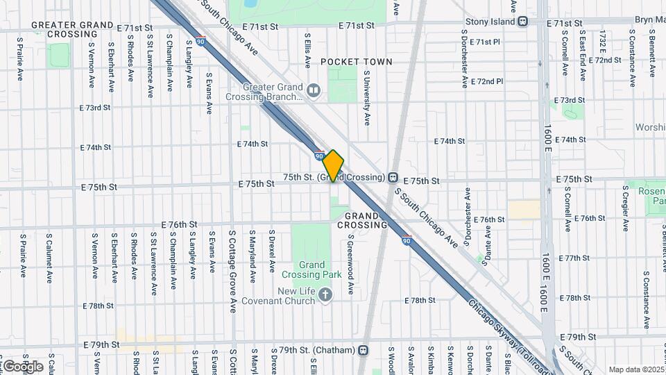 1035 E 75th St Map and Location Details
