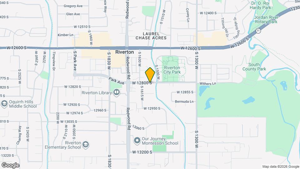 1587 W 12800 S Map and Location Details