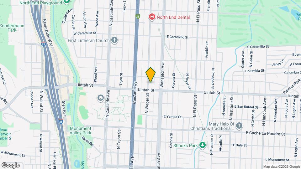 1215 N Weber St Map and Location Details