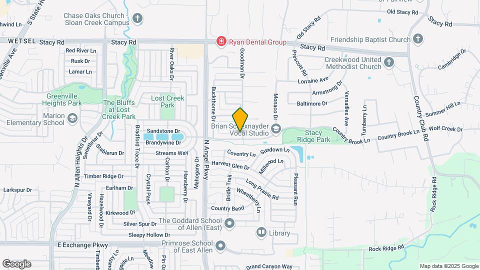 1621 Country Brook Ln Map and Location Details