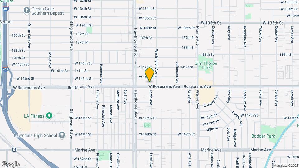 4327 W Rosecrans Ave Map and Location Details