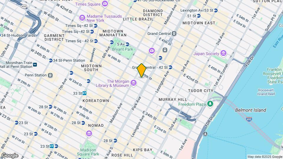 33 E 38th St Map and Location Details