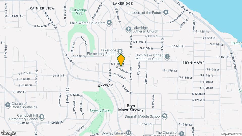 7440 S 116th Pl Map and Location Details