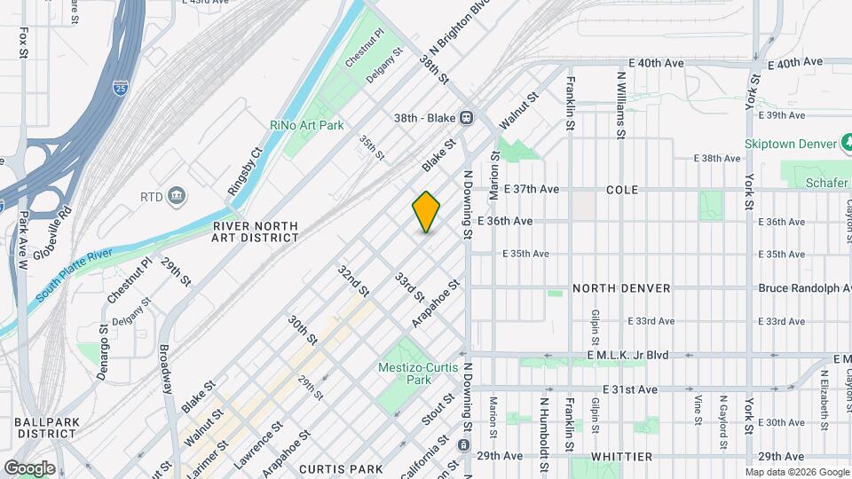 3425 Larimer St Map and Location Details