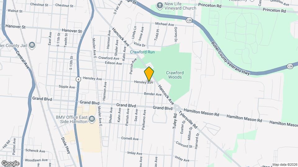 1204 Parkamo Ave Map and Location Details