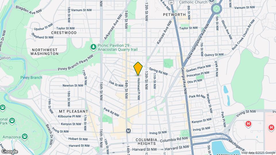 1336 Parkwood Pl NW, Unit 1 Map and Location Details