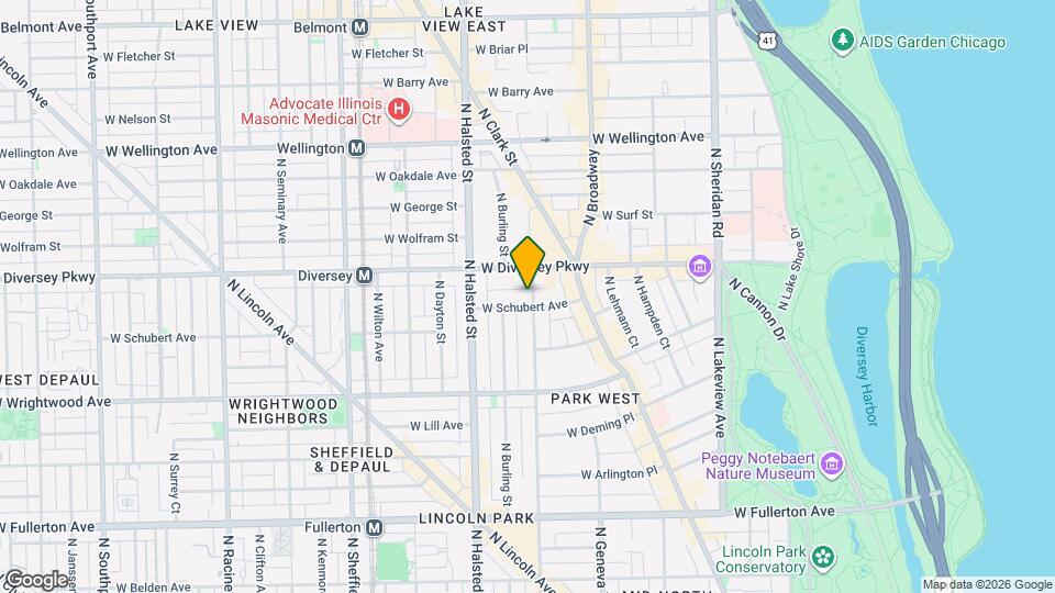 702 W Schubert Ave, Unit 2R Mapa y Detalles de la Ubicación
