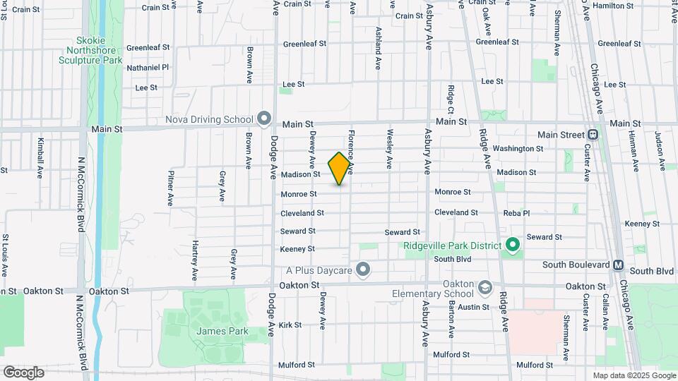 1619 Monroe St Map and Location Details