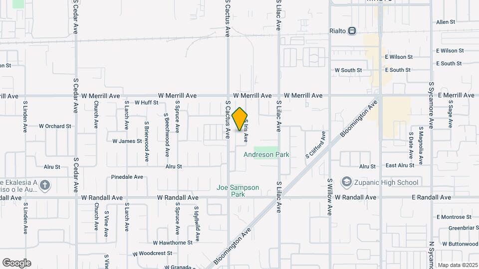 661 S Yucca Ave Map and Location Details
