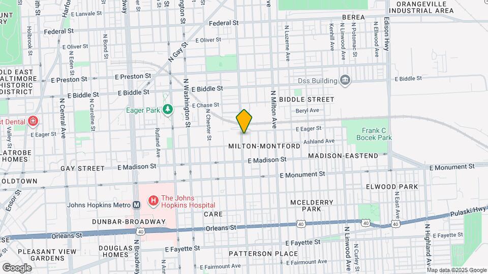 921 N Patterson Park Ave Map and Location Details