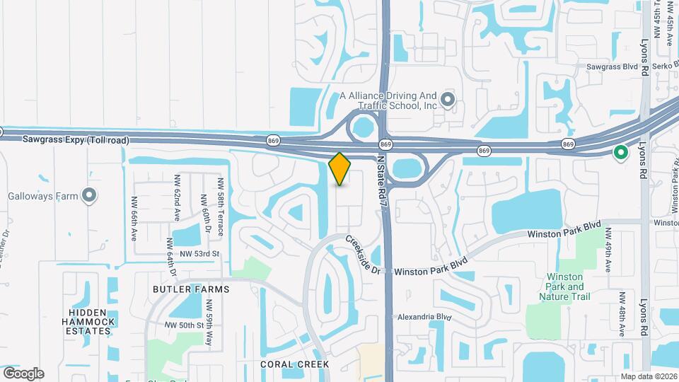 5477 NW 57th Way Mapa y Detalles de la Ubicación