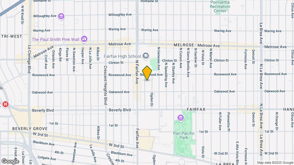 438 N Orange Grove Ave Map and Location Details