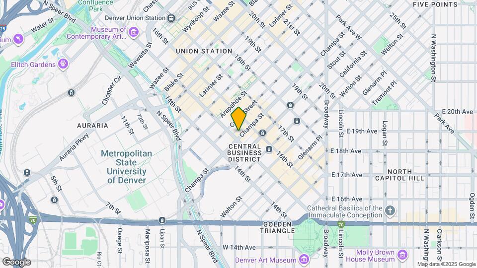 1515 Champa St Map and Location Details