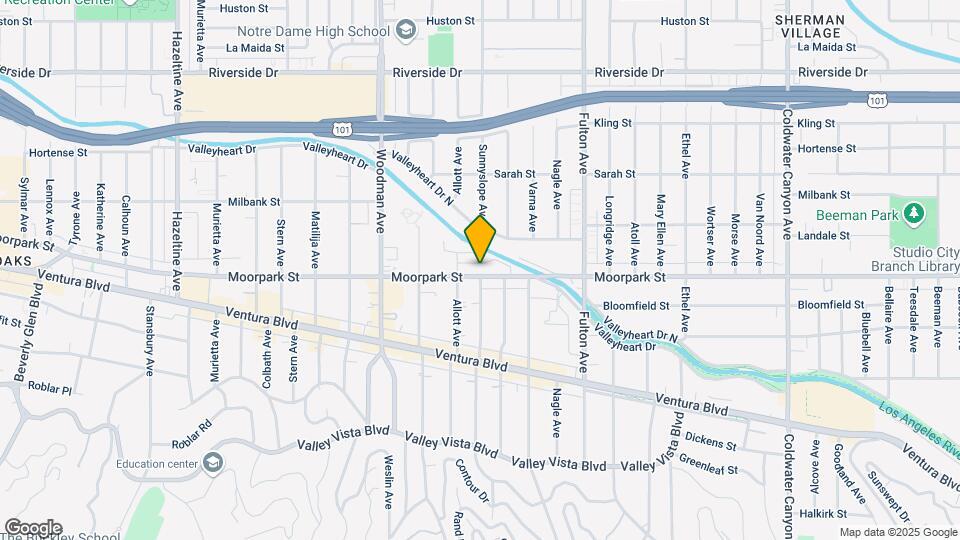 13459 Moorpark St Map and Location Details