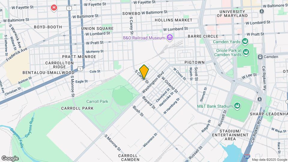 1106 S Carey St Map and Location Details