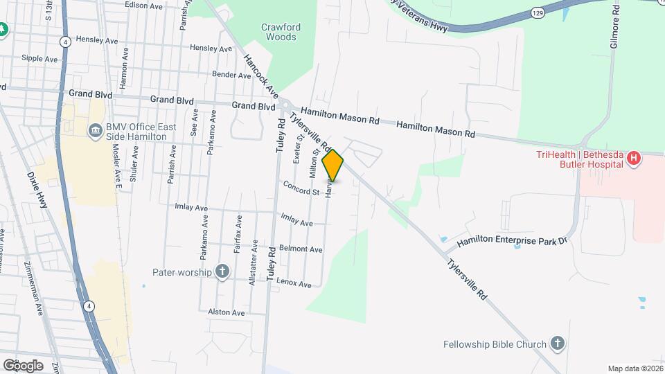 1504 Harvard St Map and Location Details