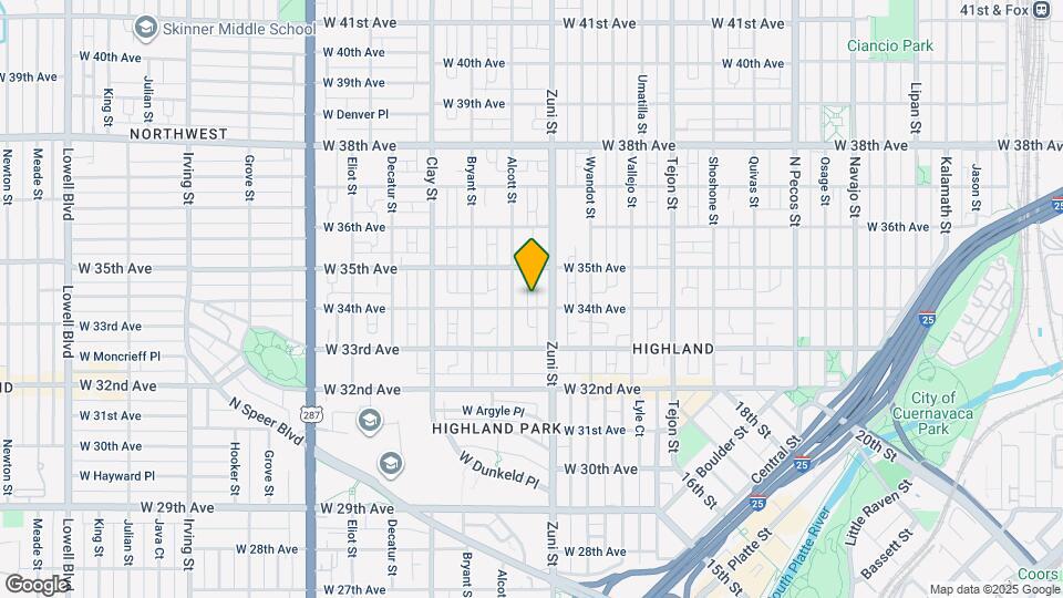 2451 W 34th Ave Map and Location Details
