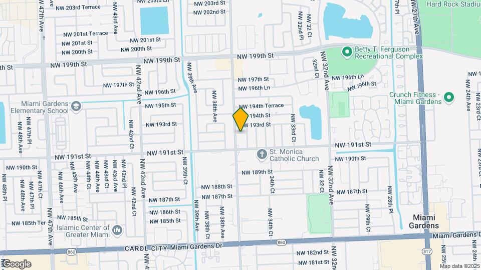 19177 NW 37th Ave Map and Location Details
