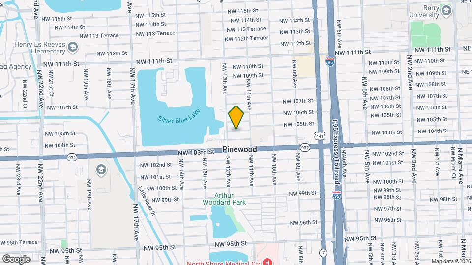 1160 NW 105th St Map and Location Details