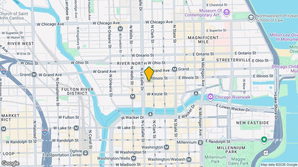 112 W Hubbard St, Unit 821 Map and Location Details