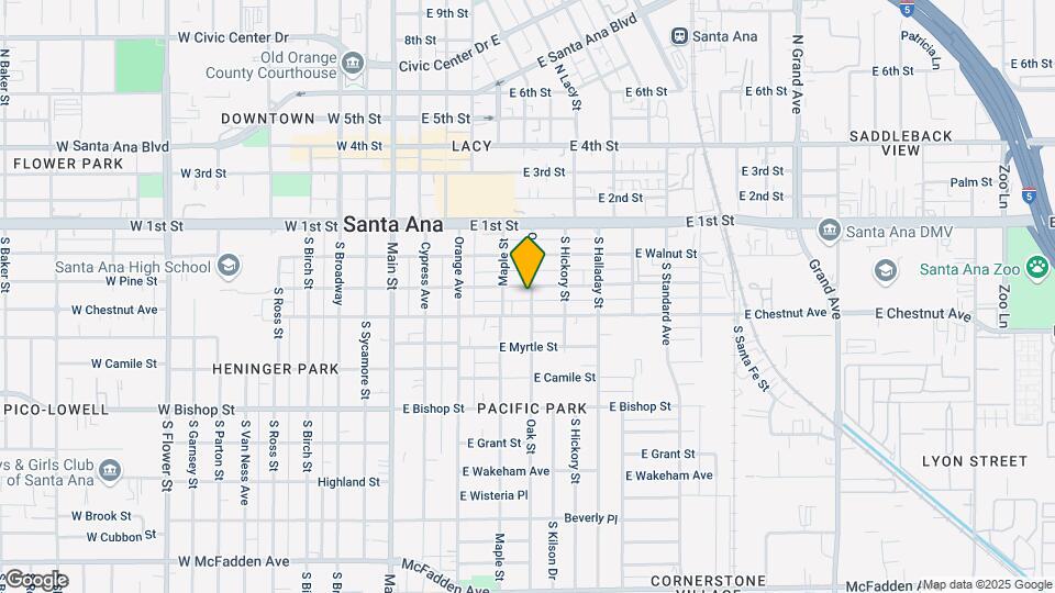 424 E Pine St Map and Location Details