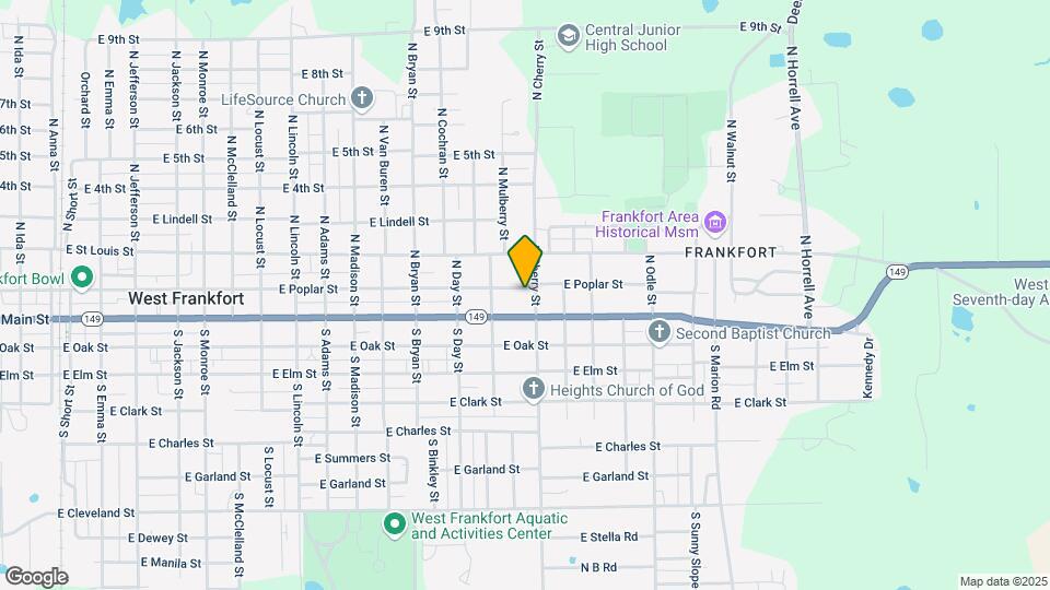 1410 E Poplar St Map and Location Details