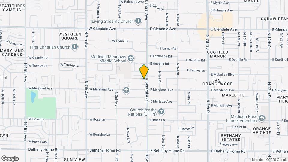 6530 N Central Ave Map and Location Details