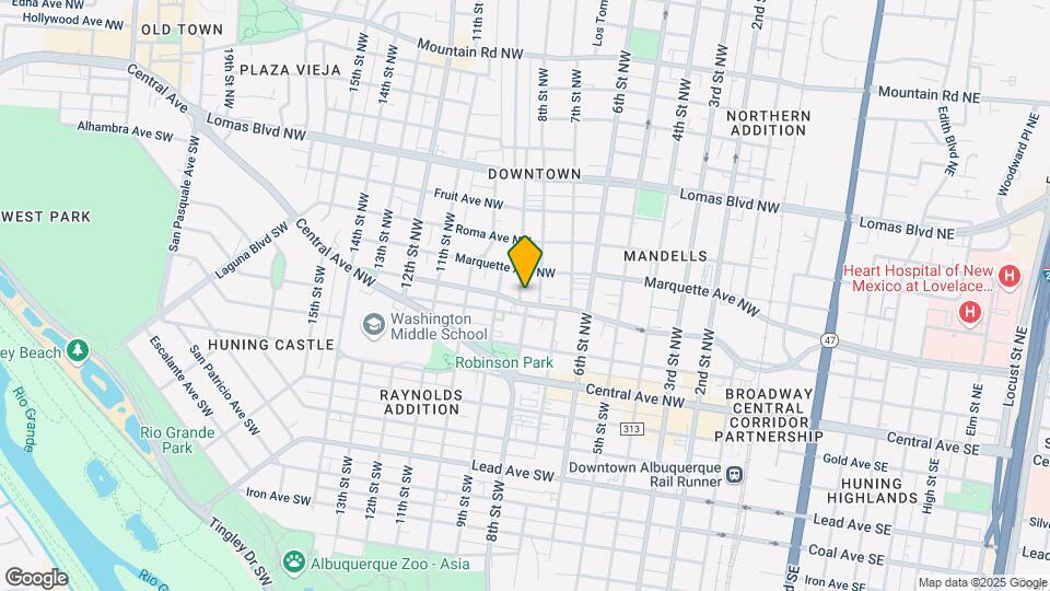 805 Tijeras Ave NW Mapa y Detalles de la Ubicación