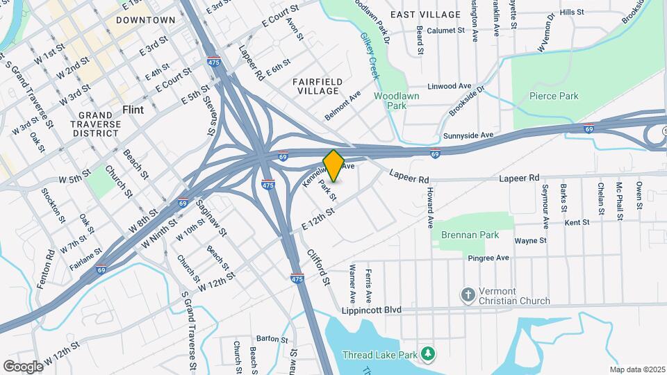 1701 Park St Map and Location Details