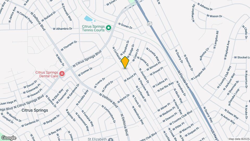 9598 N Cortlandt Dr Map and Location Details