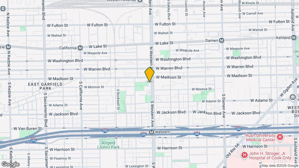 22 S Western Ave Map and Location Details