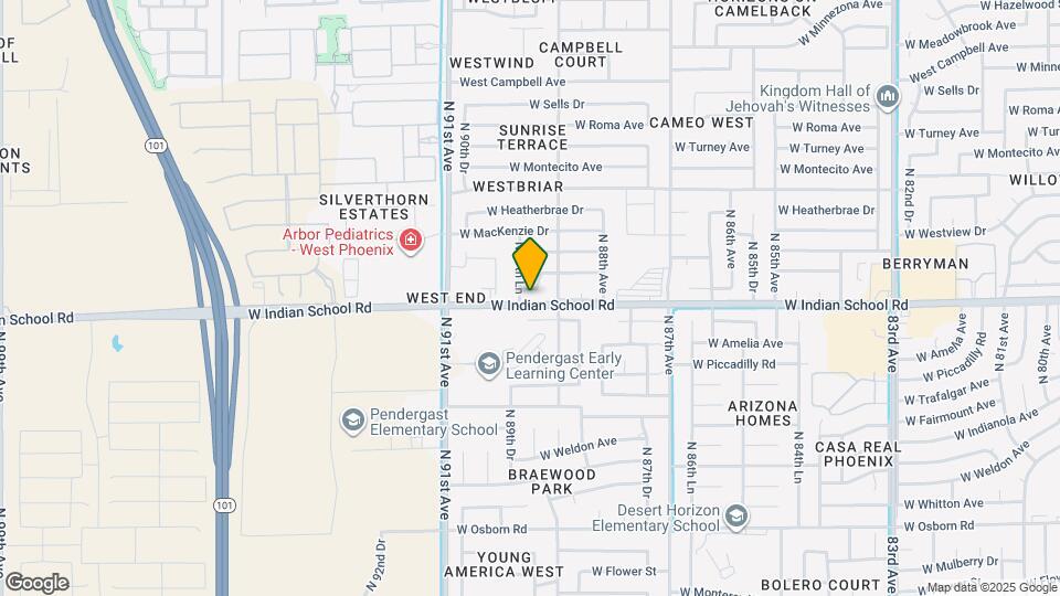 8931 W Monterosa St Map and Location Details