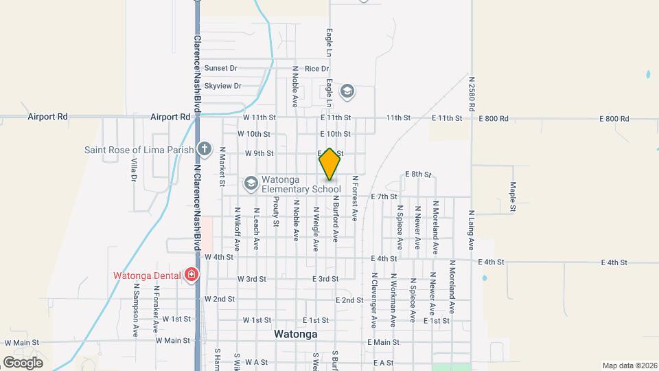 813 N Burford Ave Map and Location Details