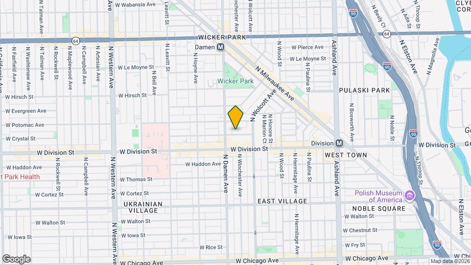 1938 W Crystal St, Unit J00P Map and Location Details