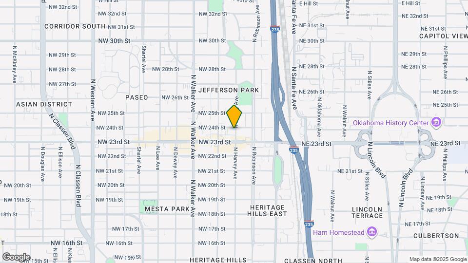 2419 N Harvey Ave Map and Location Details