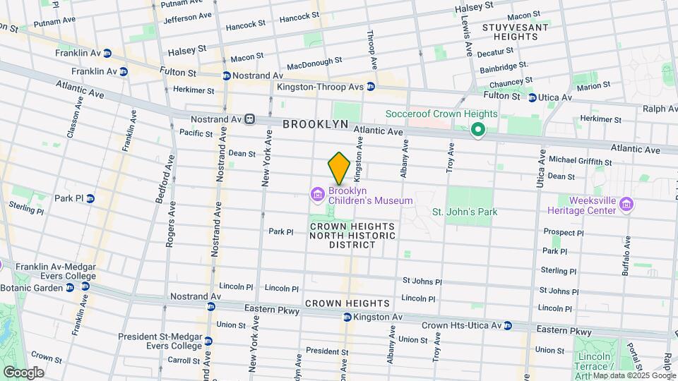 875 Saint Marks Ave Mapa y Detalles de la Ubicación