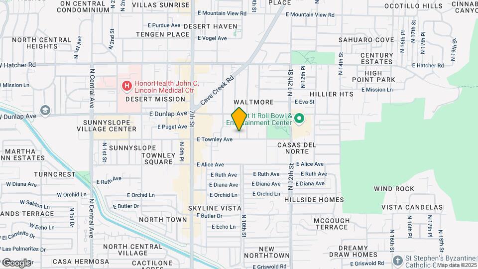 840 E Townley Ave Map and Location Details