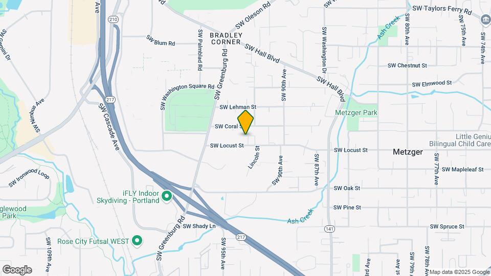 9279 SW Locust St Map and Location Details