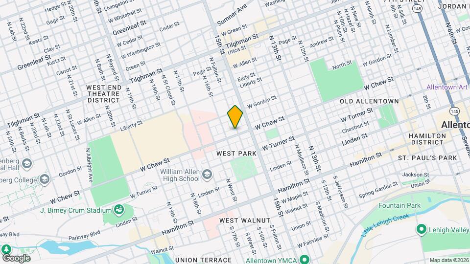 1531 W Chew St Map and Location Details