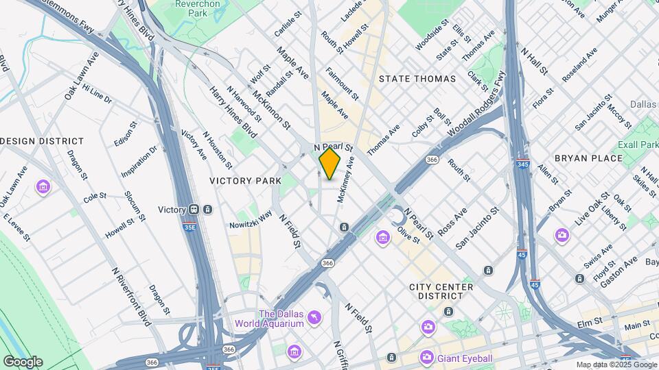 2225 N Harwood St Map and Location Details