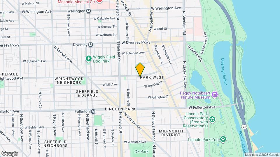 512 W Wrightwood Ave Mapa y Detalles de la Ubicación