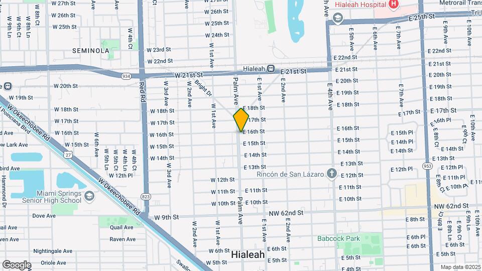 1575 Palm Ave Map and Location Details
