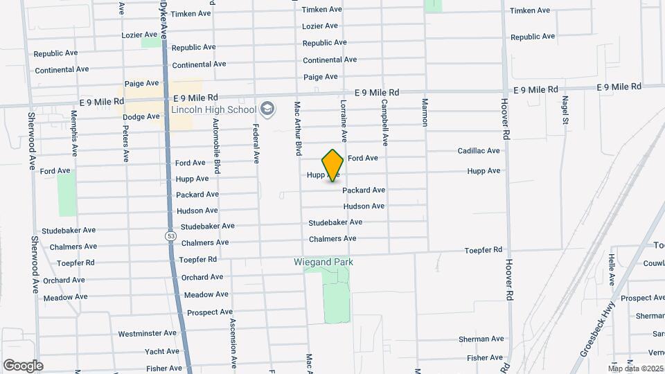 8705 Packard Ave Map and Location Details