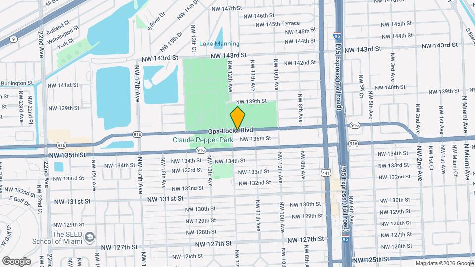 1180 Opa-Locka Blvd Mapa y Detalles de la Ubicación