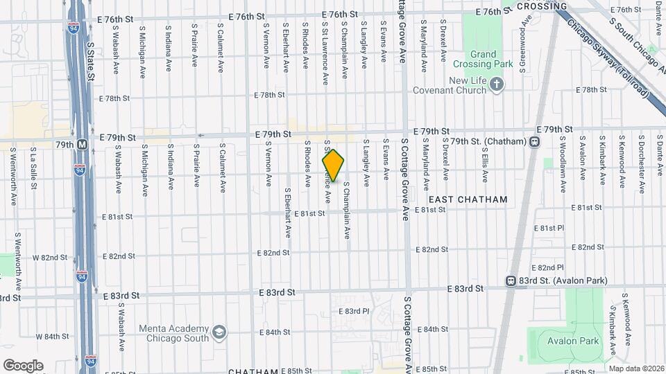 8017 S St Lawrence Ave Map and Location Details