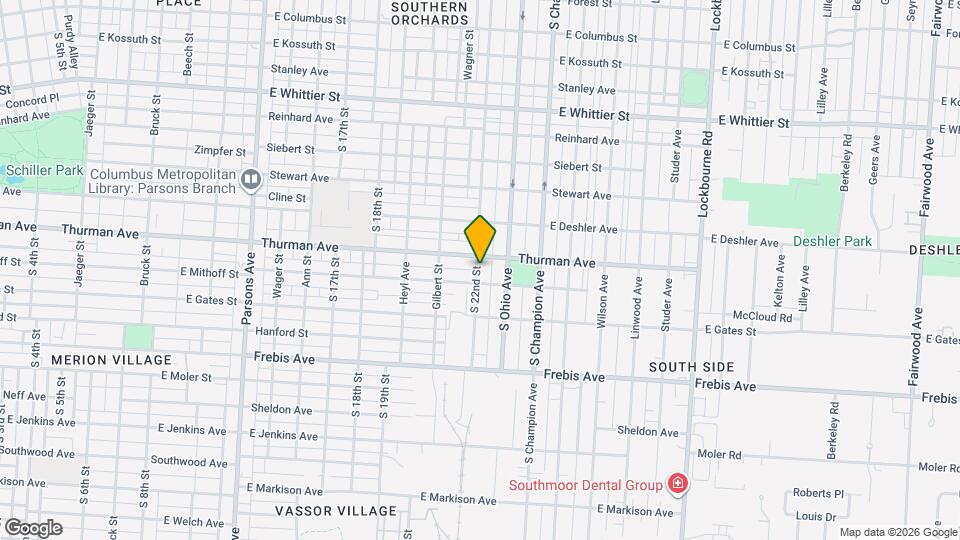 1288 S 22nd St Map and Location Details