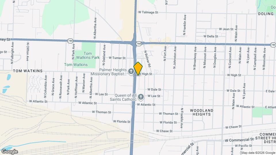 1522 W High St Map and Location Details