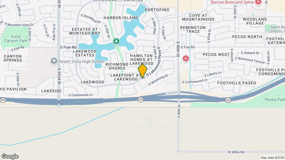 16806 S 37th Way Map and Location Details