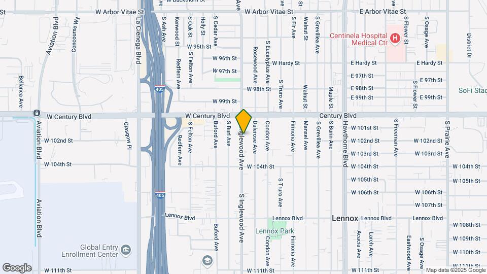 10136 S Inglewood Ave Map and Location Details